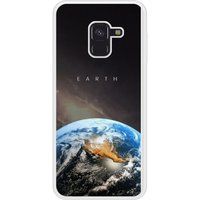 Samsung Bedrukt siliconen hoesje compatibel met Galaxy A8 2018 Earth
