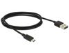 DeLOCK USB 2.0 A Male to Micro-USB B Male Cable - 1m - Black