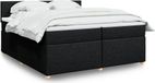 Maison Exclusive - Sommier à lattes de lit avec matelas Noir 200x200 cm Tissu