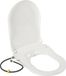 Siège de bidet D-vorm Sans électricité 2 spuitmonden Soft-close PP-kunststof Wit