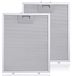 Merkloos Solidchoice - 2 Aluminium Vetfilters voor Afzuigkap - Vervangingsfilters 320 x 260 mm