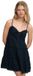 Superdry Cheesecloth Tiered Mini Sleeveless Short Dress Blue,Black L Woman