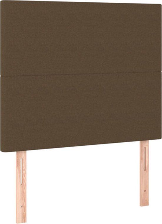 vidaXL Hoofdbord - donkerbruin - 100x5x118/128 cm - Stof