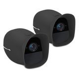 kwmobile 2x hoesje geschikt voor Arlo Pro / Pro 2 Smart - Silicone hoes voor beveiligingscamera - Beschermhoes in zwart