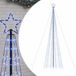 vidaXL LED-kerstboom met spikes 1534 leds 500 cm blauw