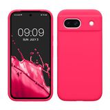 kwmobile Hoes compatibel met Google Pixel 8a beschermhoes - Zachte TPU siliconen telefoonhoes - neonroze