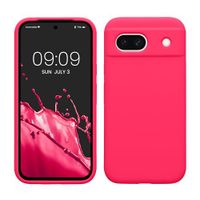 kwmobile Hoes compatibel met Google Pixel 8a beschermhoes - Zachte TPU siliconen telefoonhoes - neonroze