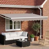 vidaXL Elektrisch bedienbaar markiseframe, wit, 3 x 2 meter, aluminium