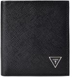 GUESS Leren portemonnee Milano Bifold Wallet Black donkergrijs