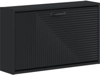 vidaXL Wandgemonteerde Schoenenkast HAARLEM 71 x 17 x 43 cm Zwart