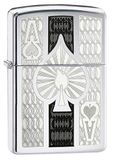 Zippo Aansteker 60001616 Anne Stokes benzine-aansteker, messing, hoogglans chroom, 1 x 3,5 x 5,5 cm