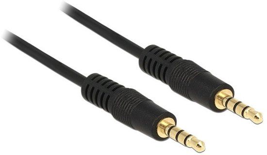 Delock 3.5mm Jack Audio/Video Kabel - 0.5m - Zwart