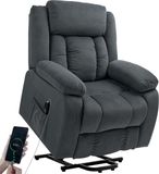 Homcom Elektrische Sta-op Fauteuil met Afstandsbediening - Grijs