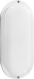 EDM Applique murale 32449, blanc, plastique, E27, 18 Watt, 120 Watt, 1820 Lumen, détecteur de mouvement, capteur de lumière, ovale (6400 K)
