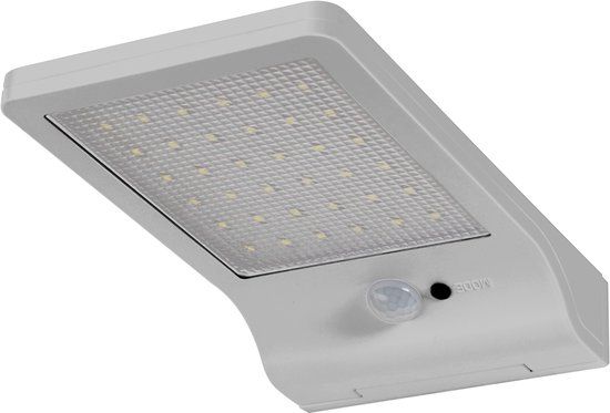 Osram Door LED Solar Sensor 4000K, LED-zonnelamp, IP44, 3W, 320 lm, bewegingsmelder, zonnebatterij, zilver, wandmontage