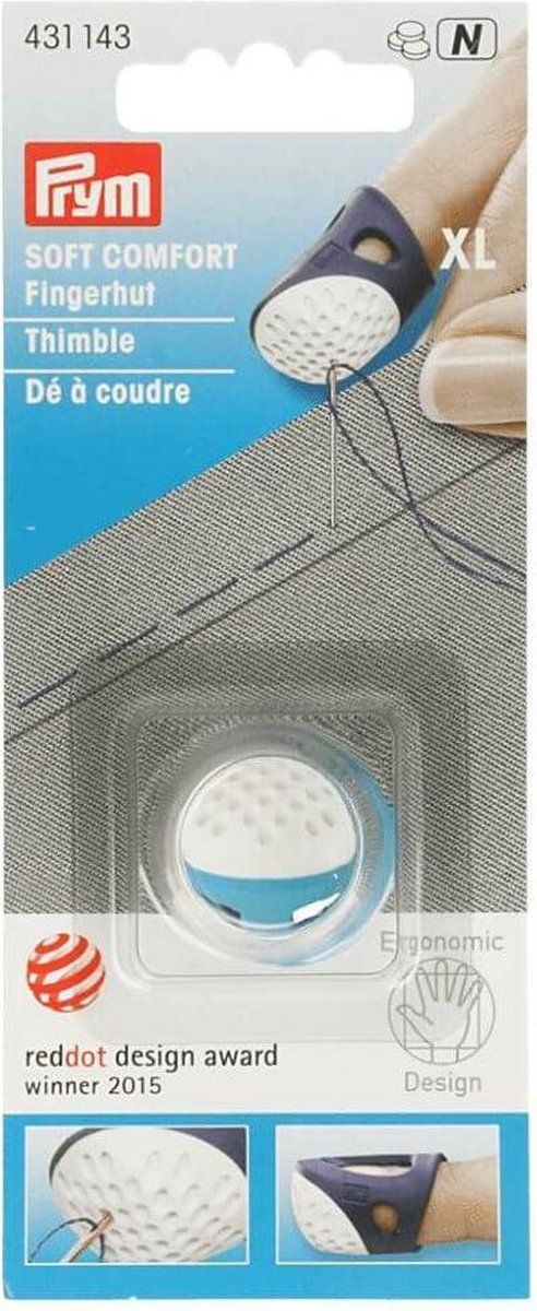 Prym Vingerhoed Ergonomisch Blauw - Kunststof - 4002274311437