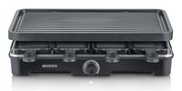 Severin RG 9670 Gourmetset - 8 personnes - Thermostat réglable - 8 Poêles - Noir