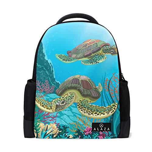 My Daily Sea Turtle Rugzak 14 Inch Laptop Daypack Bookbag voor Travel College School
