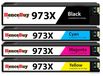 Cartouches d'encre 973X Compatibel - Noir, Cyan, Jaune, Magenta (4 pièces)