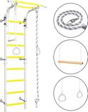 Monkey-Gym Comet Klimmuur voor kinderen, binnentoestel van metaal met een gymnastiekschommel en gymnastiekwielen – Comet Next 1, provender