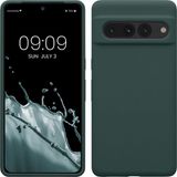 kwmobile telefoonhoesje geschikt voor Google Pixel 7 Pro - Hoesje met siliconen coating - Smartphone case in blauwgroen