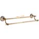 Antiek bronzen messing dubbele handdoek stang, verstelbaar 15,5 tot 27,5 inch badhanddoek rek voor badkamer handdoek houder, wand gemonteerde badkamerhardware-accessoires, porseleinen ontwerp