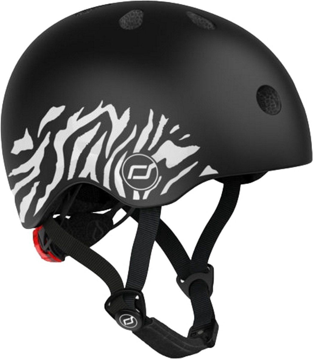 Scoot & Ride Helm - Zwart/Wit - 2023 Model