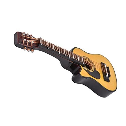 0.1 Poppengitaarmodel, houten gitaarmodel Gladde randen voor poppenhuizen voor kamerdozen for(Folk pop guitar, blue)