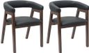 vidaXL Eetstoelen 2 st Massief Rubberhout Lichtbruin 54 x 57 x 73 cm
