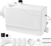 VEVOR Rioolwaterpompstation 800 W 12000 L/U 10 m Opvoerhoogte met 4 Inlaten, Wit