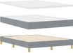 vidaXL Boxspringbed met hoofdeinde Lichtgrijs 160 x 200 cm Stof