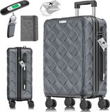 KESSER® Reiskoffer met Wielen 55L | Handbagage / Ruimbagage Koffer inclusief Paspoorthouder & kofferweegschaal & bagagelabel | Trolley Koffers met TSA Cijferslot - Antraciet