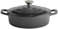 APS-Germany® Cocotte/braisière 5 stars dia 25xH7/13 cm GRIS-CRÈME 2.5 ltr.