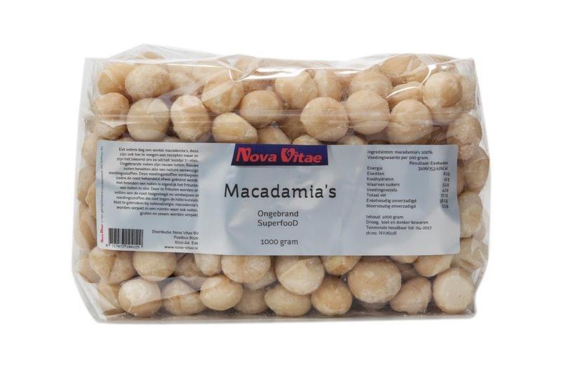 Nova Vitae Macadamia ongebrand raw 1000 G