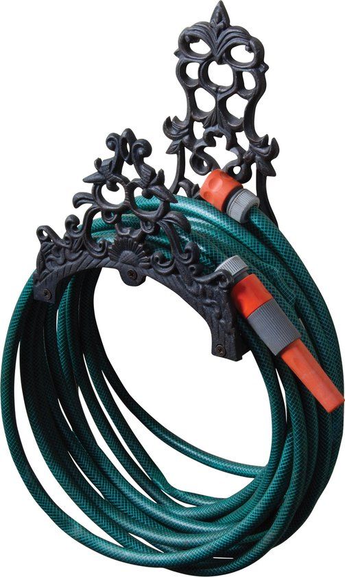 Tuinslanghouder met sierdecoratie - Bruin - 15 m