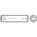 TOOLCRAFT 1062661 Draadpen M20 25 mm RVS A4 10 stuk(s)