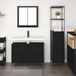 Maison Exclusive - Armoire de salle de bain avec tiroir et étagère, 2 pièces, chêne noir