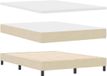 vidaXL Boxspring Bed met Hoofdeinde Crème Stof 140 x 190 cm