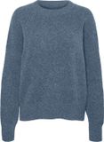 Vero Moda VMBOOM LS O-NECK Trui - China Blue/melange - Dames - XS