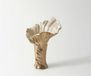 Vase Floris B31 x T30 x H42 cm Aluminium Champagne Ivoire Fait main