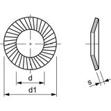 SCHNORR 881200140030000 veiligheidsschijf S M 3 veerstaal mechanisch verzinkt, zilver