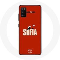 Maniacase Hoesje voor Samsung Galaxy A41 La casa de papel Sofia Art
