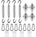 Voile d'ombrage Kit de fixation pour voile d'ombrage Accessoires d'auvent - M6 - Acier inoxydable - Carré et triangle