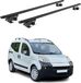 Omac Barres De Toit Aluminium Certifiées Tüv Pour Citroën Nemo 2008-2013 3-5 Portes – Pour Rails De Toit Standards – Rainure En T – Charge Max 90 Kg – 2 Antivols Noir