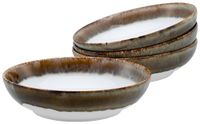CreaTable Cascade Bowls 1300 ml 4-delige serviesset, bruin