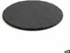 Quid Leisteen Effect Keramische Tray Cirkelvormig Zwart (25 cm) (12 Stuks)