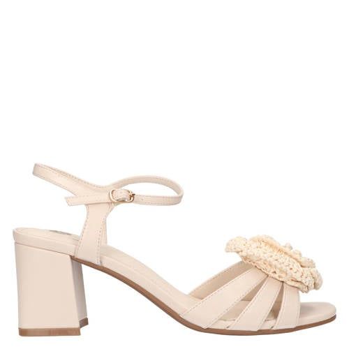 La Strada leren sandalettes ecru