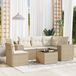 Maison Exclusive - Ensemble de meubles de jardin 6 pièces avec canapé et coussins, beige, en polyrotin