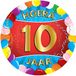 Bellatio Decorations Bierviltjes 10 jaar - 25 stuks - multicolor