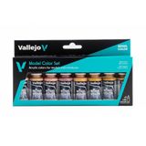 Vallejo Model Color Face Skin Kleuren Acryl Paint Set - Diverse Kleuren (Pack van 8), Bruin, 17 ml (Pack van 8)
